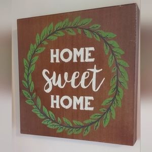 Wooden sign home sweet home wall decor
